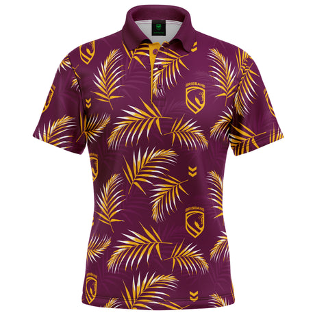NRL Broncos 'Palm Beach' Golf Polo - Ashtabula