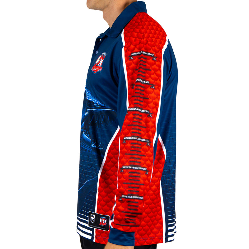 NRL Roosters 'Barracuda' Fishing Shirt - Adult