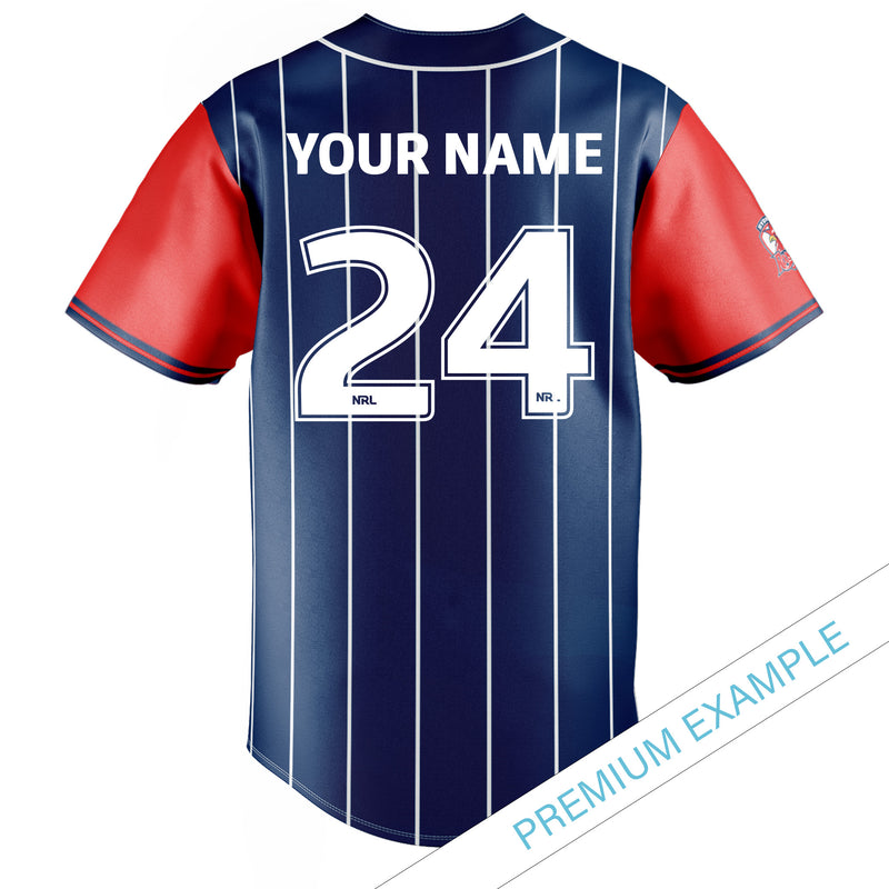 NRL Roosters 'Slugger' Baseball Shirt - Ashtabula