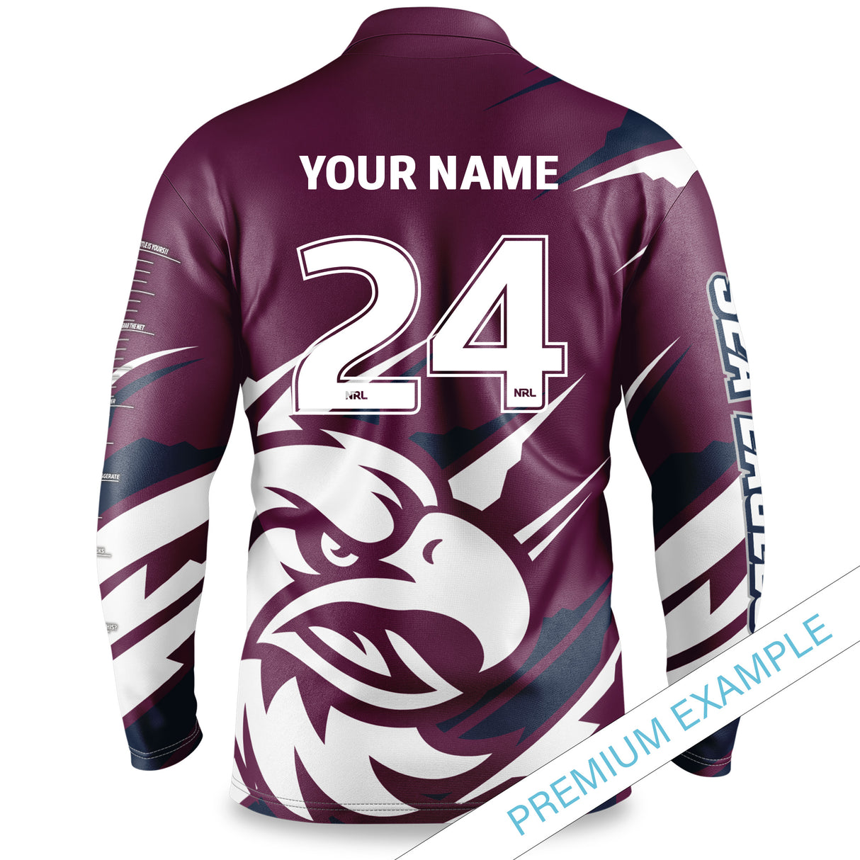 NRL Sea Eagles 'Ignition' Fishing Shirt - Youth - Ashtabula