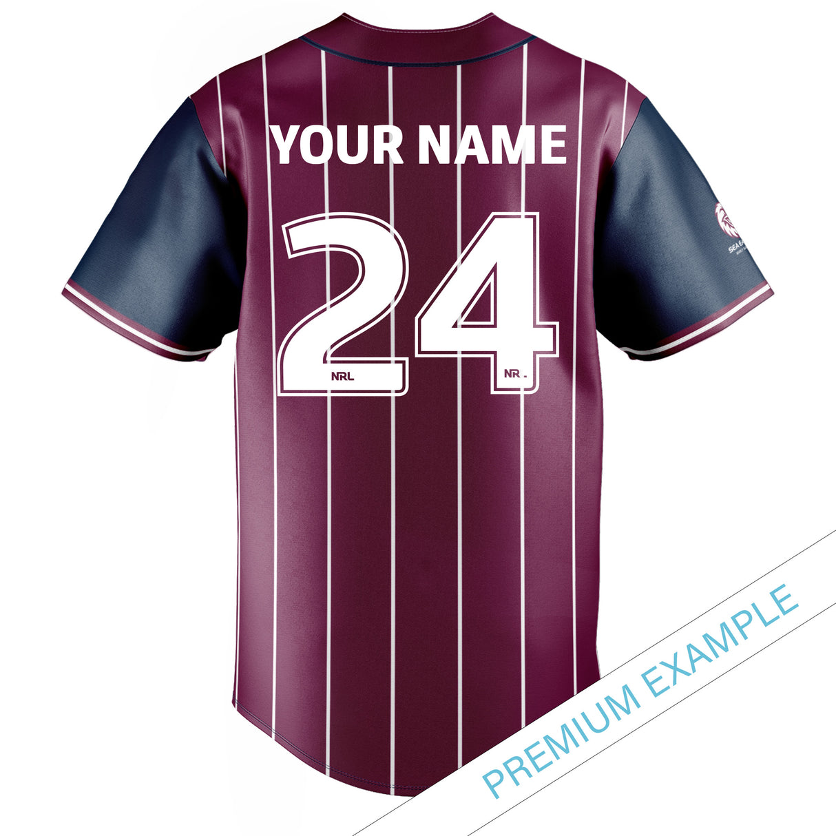 NRL Sea Eagles 'Slugger' Baseball Shirt - Ashtabula