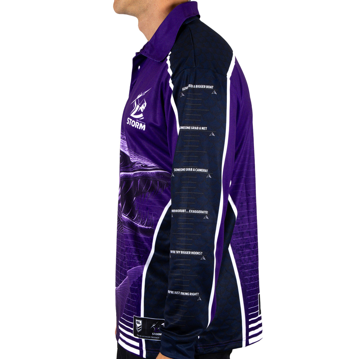 NRL Storm 'Barracuda' Fishing Shirt - Adult - Ashtabula