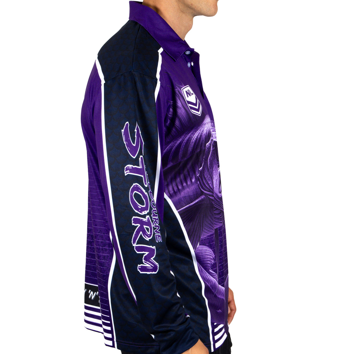 NRL Storm 'Barracuda' Fishing Shirt - Adult - Ashtabula