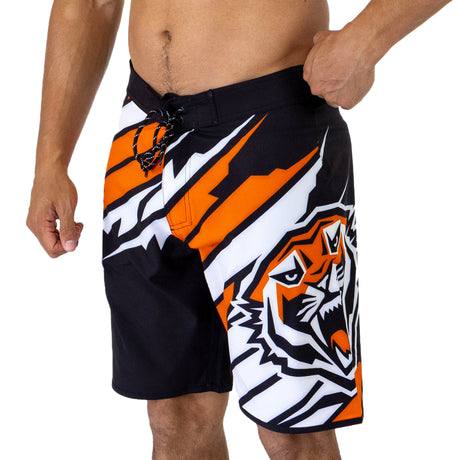 NRL Wests Tigers 'Ignition' Board Shorts - Adult - Ashtabula