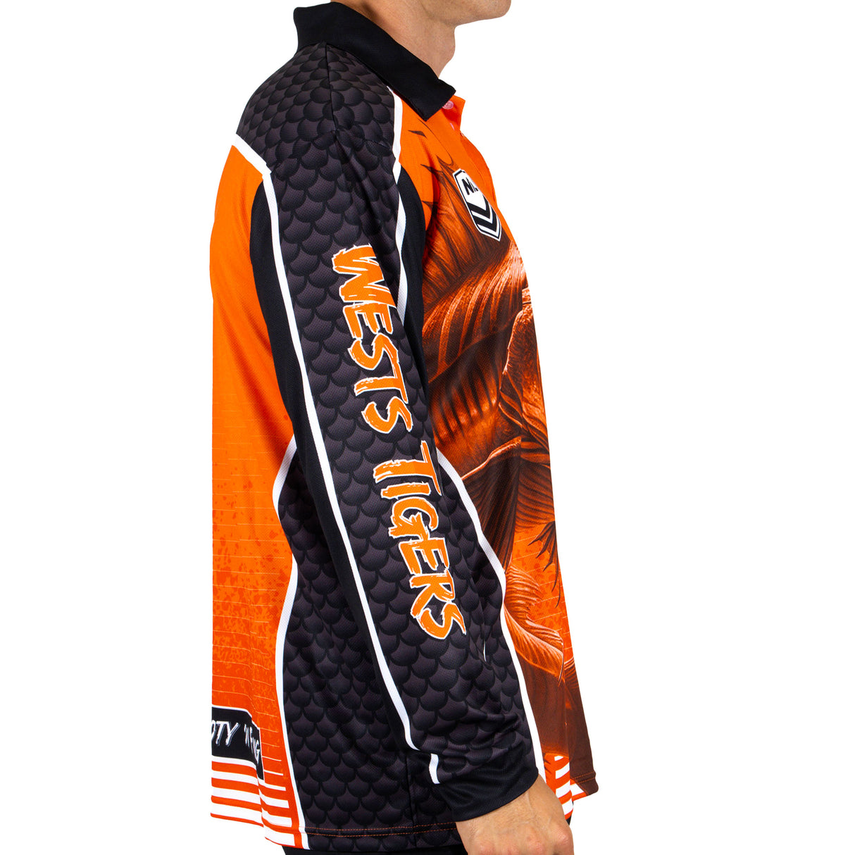 NRL Wests Tigers 'Barracuda' Fishing Shirt - Youth - Ashtabula