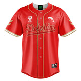 NRL Dolphins 'Homer' Baseball Shirt - Youth - Ashtabula