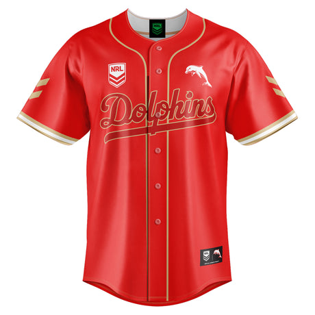 NRL Dolphins 'Homer' Baseball Shirt - Youth - Ashtabula