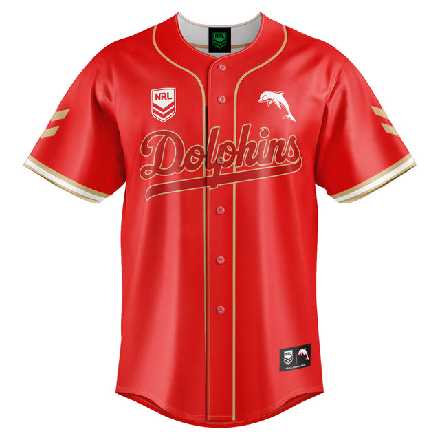 NRL Dolphins 'Homer' Baseball Shirt - Youth - Ashtabula