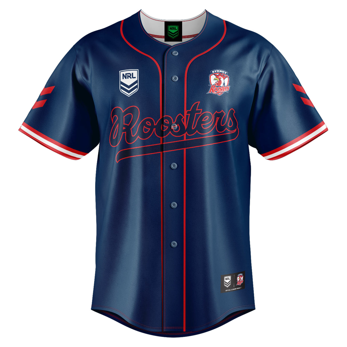 NRL Roosters 'Homer' Baseball Shirt - Youth - Ashtabula