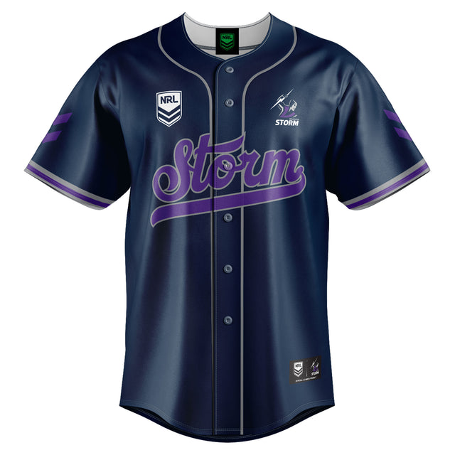 NRL Storm 'Homer' Baseball Shirt - Youth - Ashtabula