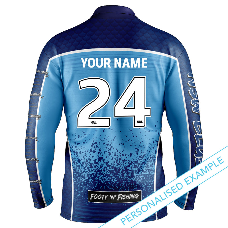 NSW Blues 'Barracuda' Fishing Shirt - Adult - Ashtabula