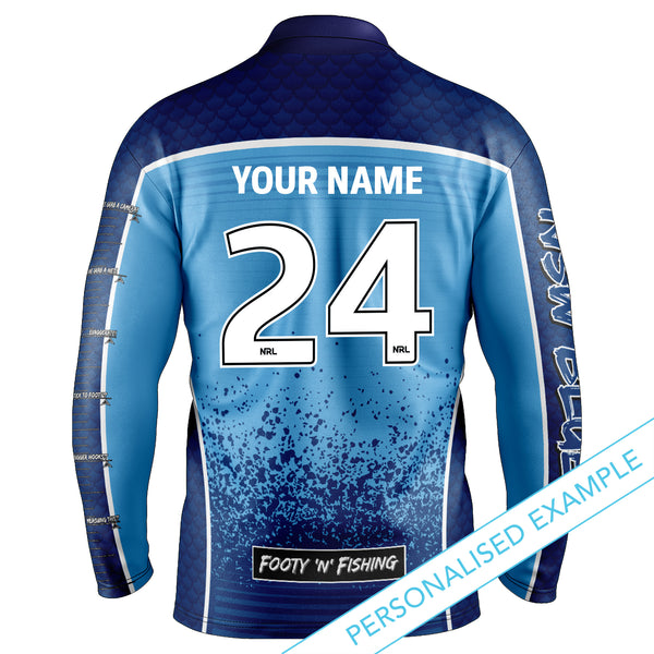 NSW Blues 'Barracuda' Fishing Shirt - Youth - Ashtabula