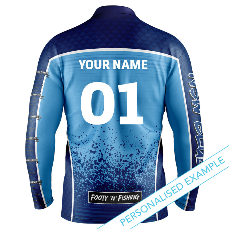 NSW Blues 'Barracuda' Fishing Shirt - Adult - Ashtabula
