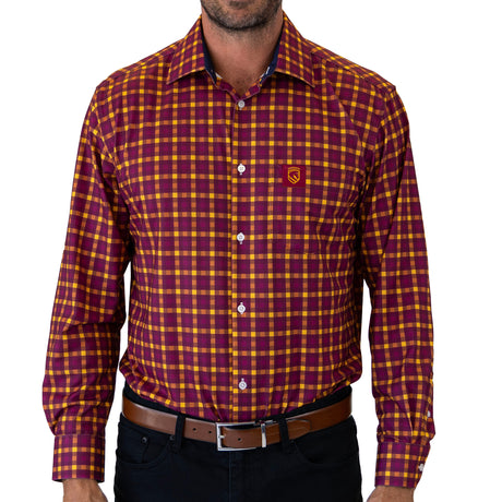 NRL Broncos 'Crossfield' Dress Shirt - Ashtabula