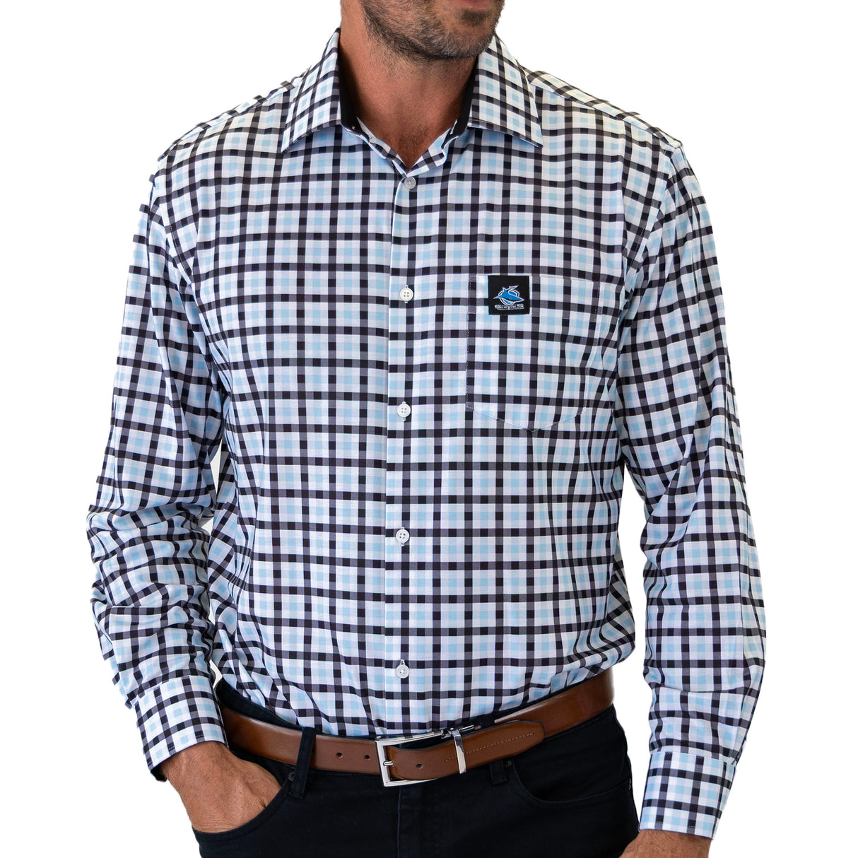 NRL Sharks 'Crossfield' Dress Shirt - Ashtabula