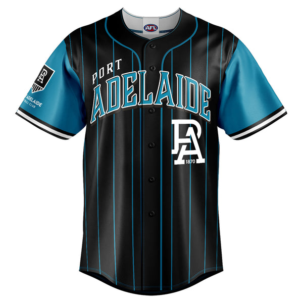 AFL Port Adelaide 'Slugger' Baseball Shirt - Ashtabula