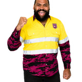 QLD Maroons 'Camo' Hi-Vis Work Shirt