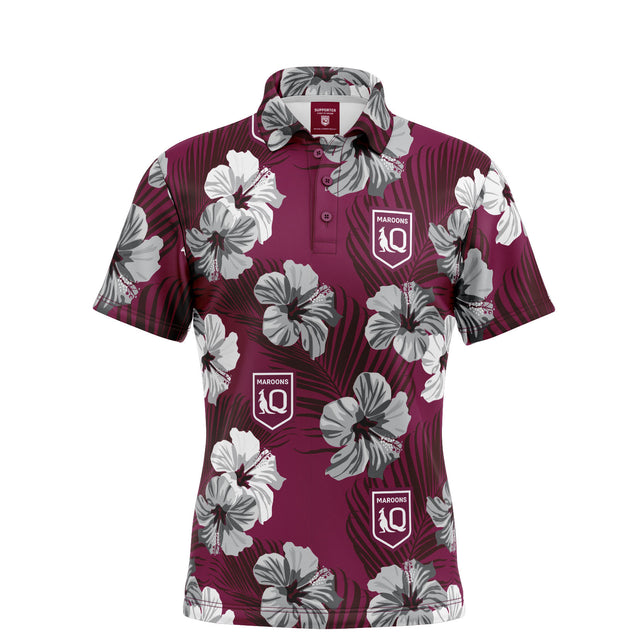 QLD Maroons 'Aloha' Golf Polo - Ashtabula