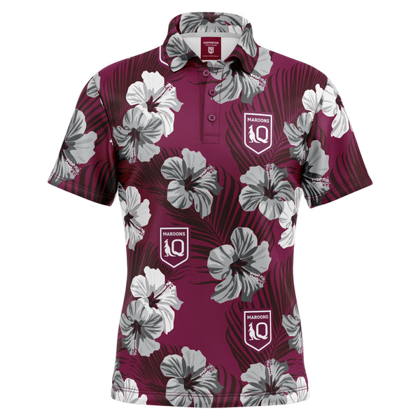 QLD Maroons 'Aloha' Golf Polo - Ashtabula