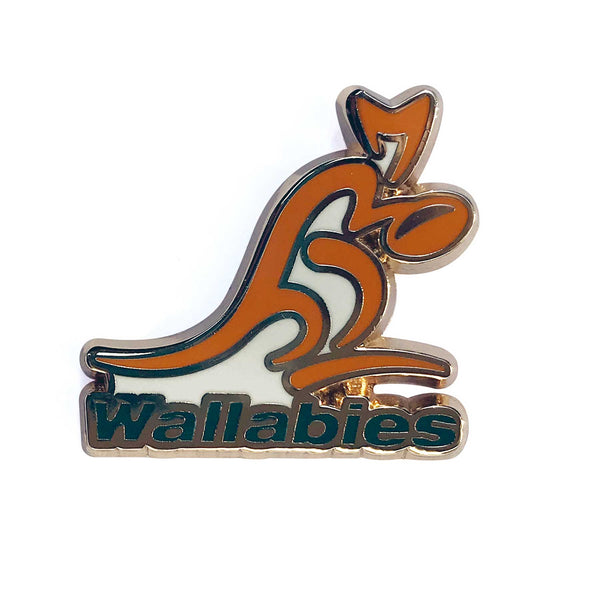 Wallabies Yellow Logo Pin - Ashtabula