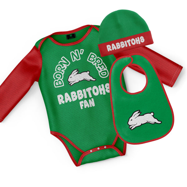 NRL Rabbitohs 3pc Infant Gift Set - 'Born & Bred'