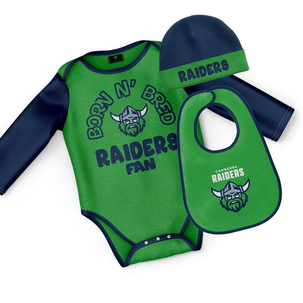 NRL Raiders 3pc Infant Gift Set - 'Born & Bred'