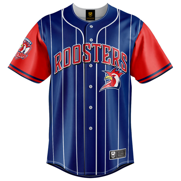 NRL Roosters 'Slugger' Baseball Shirt - Ashtabula