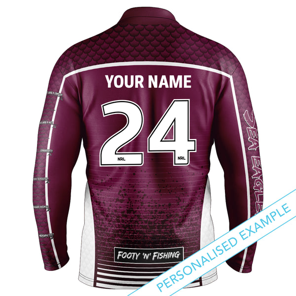 NRL Sea Eagles 'Barracuda' Fishing Shirt - Youth - Ashtabula