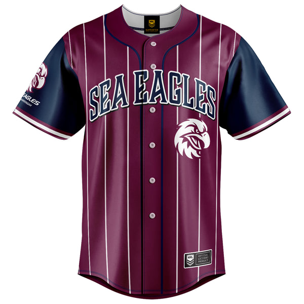NRL Sea Eagles 'Slugger' Baseball Shirt - Ashtabula