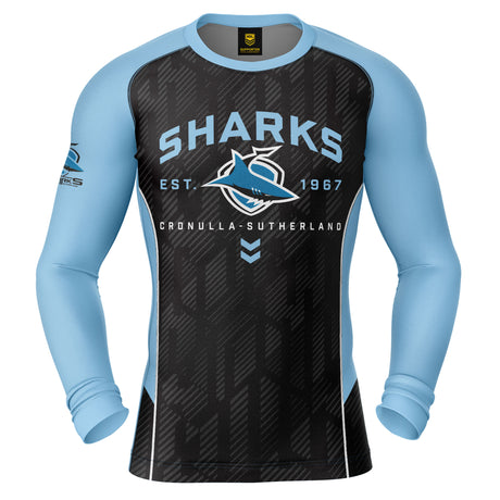 NRL Sharks 'Blocker' Rash Vest - Ashtabula