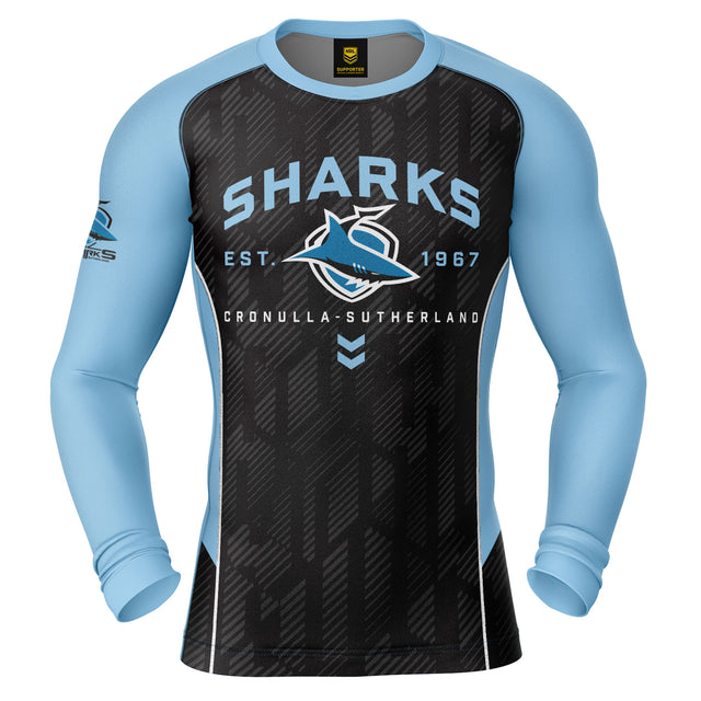 NRL Sharks 'Blocker' Rash Vest - Ashtabula