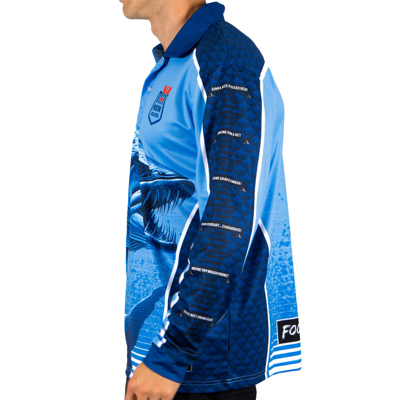 NSW Blues 'Barracuda' Fishing Shirt - Adult - Ashtabula