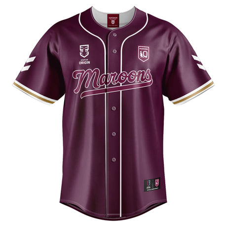 QLD Maroons 'Homer' Baseball Shirt - Youth - Ashtabula