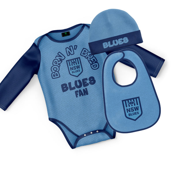NSW Blues 3pc Infant Gift Set - 'Born & Bred'