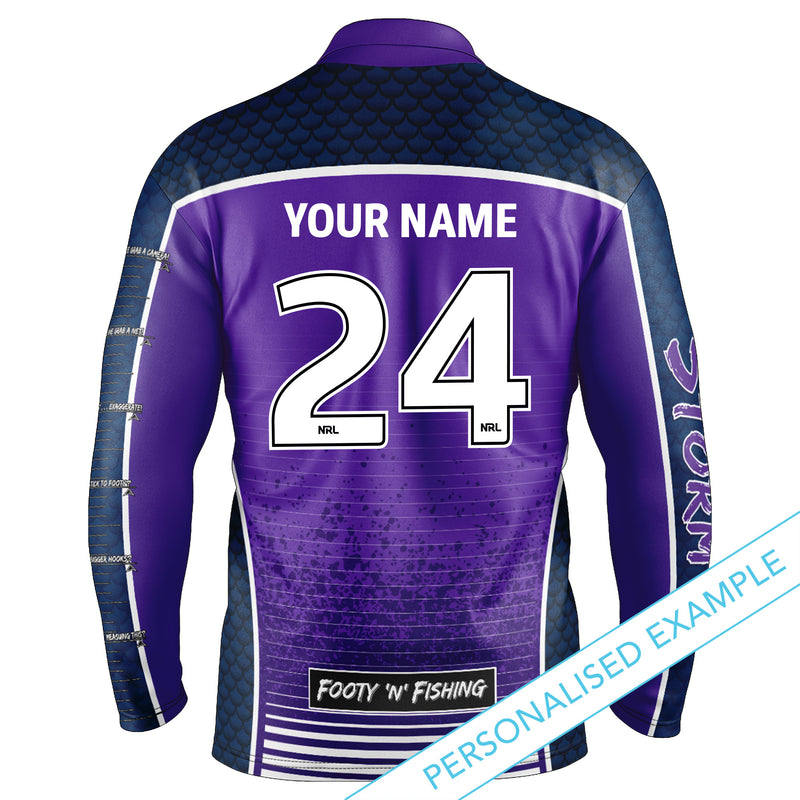 NRL Storm 'Barracuda' Fishing Shirt - Youth