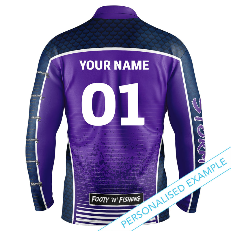 NRL Storm 'Barracuda' Fishing Shirt - Youth