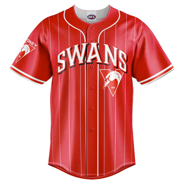 AFL Sydney Swans 'Slugger' Baseball Shirt - Ashtabula