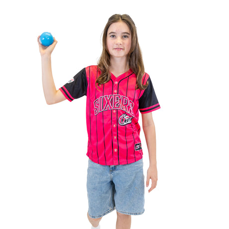 BBL Sydney Sixers 'Slugger' Baseball Shirt  - Youth - Ashtabula