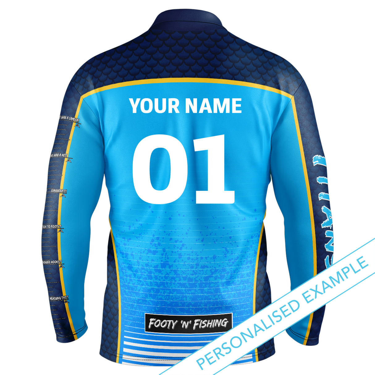 NRL Titans 'Barracuda' Fishing Shirt - Adult - Ashtabula
