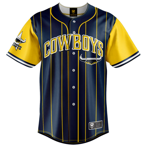 NRL Cowboys 'Slugger' Baseball Shirt - Ashtabula