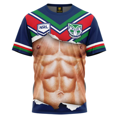 NRL Warriors Ripped Tee - Ashtabula