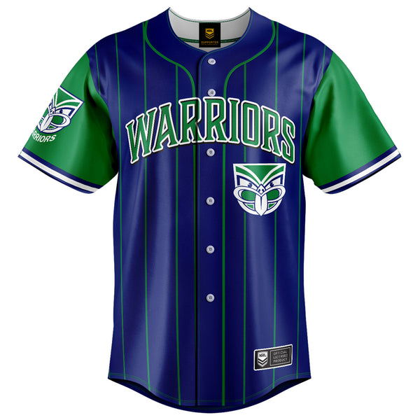 NRL Warriors 'Slugger' Baseball Shirt - Ashtabula