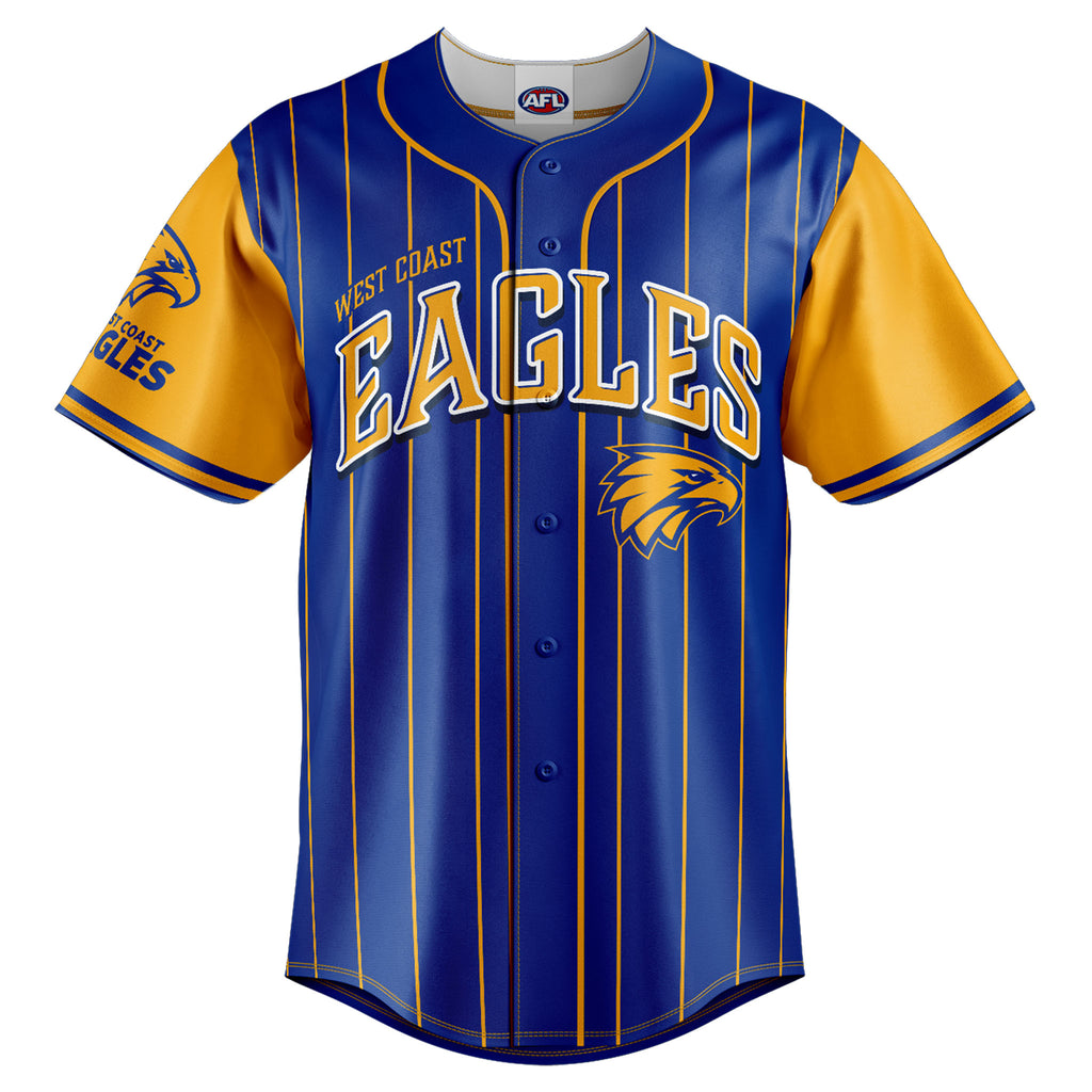 AFL West Coast Eagles Slugger Baseball Shirt Ashtabula