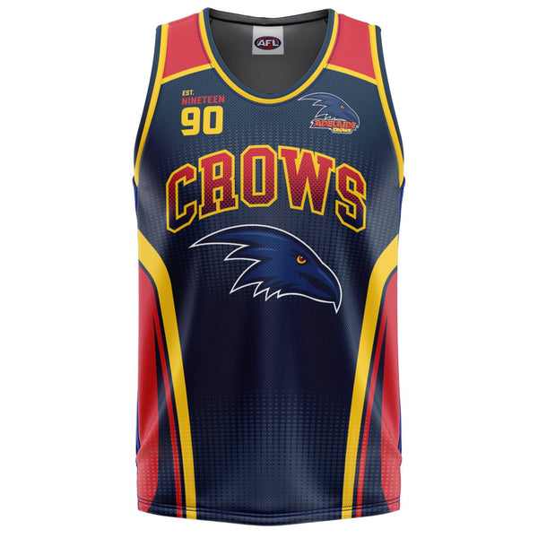 AFL Adelaide Crows 'Hoops' Basketball Singlet - Youth - Ashtabula