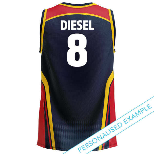 AFL Adelaide Crows 'Hoops' Basketball Singlet - Youth - Ashtabula