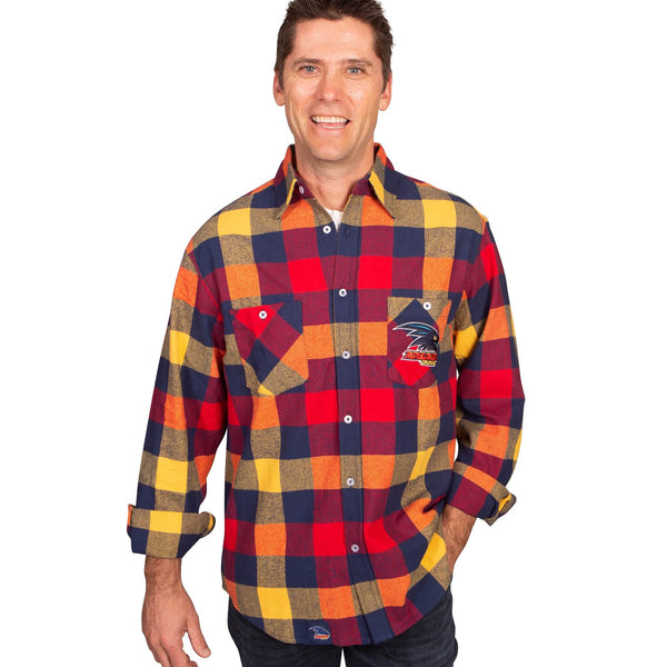 AFL Adelaide Crows 'Lumberjack' Flannel Shirt - Ashtabula