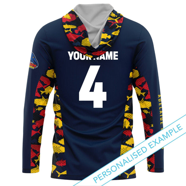 AFL Adelaide Crows 'Reef Runner' Hooded Fishing Shirt - Youth - Ashtabula