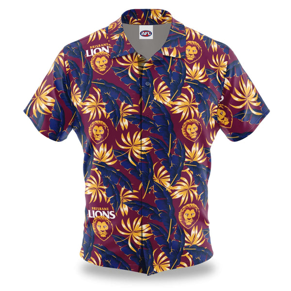 AFL Brisbane Lions 'Paradise' Hawaiian Shirt - Ashtabula