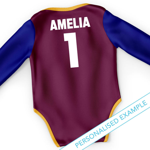 AFL Brisbane Lions "Rover" 3pc Bodysuit Gift Set - Ashtabula