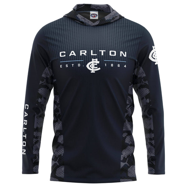 AFL Carlton 'Reef Runner' Hooded Fishing Shirt - Youth - Ashtabula